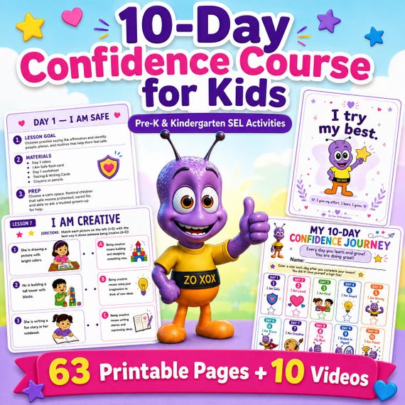 Self Esteem Worksheets for Kids | Confidence Building Activities | Social Emotional Learning Printables
