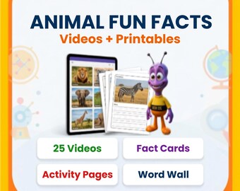 Animal Worksheets for Preschool and Kindergarten, Science Activities, Fact Cards and Videos