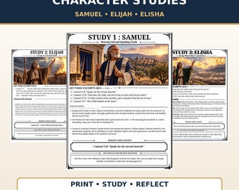 Adult Bible Character Studies Printable: Samuel, Elijah and Elisha