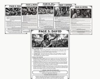 Bible Character Study Printable, 12 Bible Studies for Adults and Teens