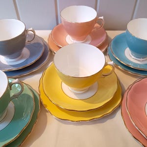 Vintage Colclough Harlequin Ballet Bone China Tea Set Pieces