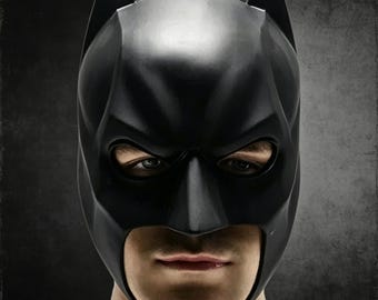 Máscara de murciélago de látex, máscara de cosplay de cabeza completa para Halloween, baile de máscaras, fiesta, accesorio de disfraz, máscara negra estilo héroe para adultos, regalo de cosplay