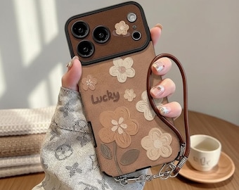 Retro iPhone Handyhülle mit Handschlaufe, stoßfeste Handyhülle für iPhones