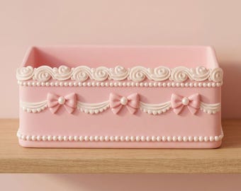 Bow Cake Tray STL File | 3D Printable Coquette Decor Tray | Instant Digital Download | 3D Printing File | 3D Model