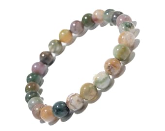 FANCY JASPER Natural Stone Bracelet Healing Crystal Bracelet 8mm Beaded Bracelets  Gemstone Bracelet Healing Stones Mens Womens Bracelets