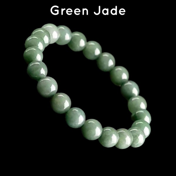 Healing Crystal Bracelet Beaded Bracelets Green Jade Bracelet Stone Bracelet Gemstone Bracelet Healing Stones Bracelet Mens Womens Bracelet