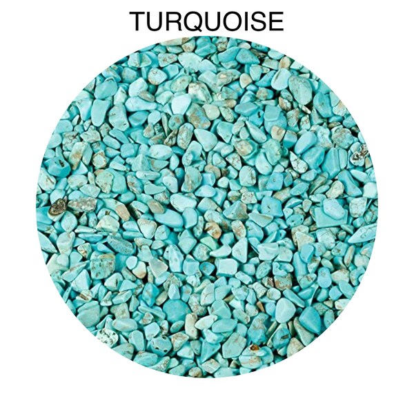 Turquoise Bulk Gemstone Chips 4oz - 1lb Tumbled Crystal Chips Dyed Howlite Decorative Healing Stones Inlays Resin Craft Supplies Mosaics