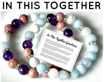 Healing Crystals Bracelets Hardship Illness Breast Cancer Survivor Gift Get Well Hospital Grief Loss Mourning Break Up Divorce Gift for her