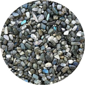 Labradorite Bulk Gemstone Chips 2oz - 1lb Tumbled Crystal Chips Decorative Stones Inlay Resin Craft Supplies Mosaic Healing Stones