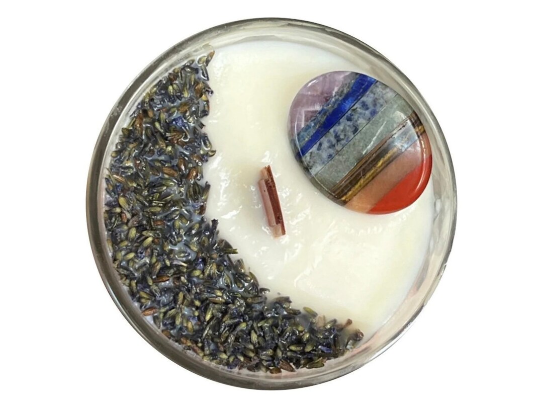 Intention Candles Crystal Candle Gift Soy Wax Scented Candles Etsy