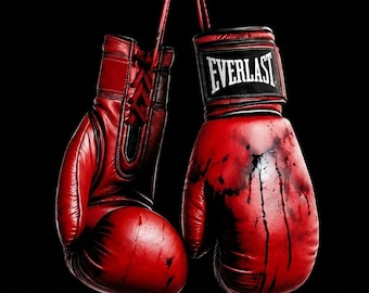 Rote Boxhandschuhe PNG, Boxhemd Clipart, Boxer Sublimationsdesign, Kampf Grafik, Sofort Download