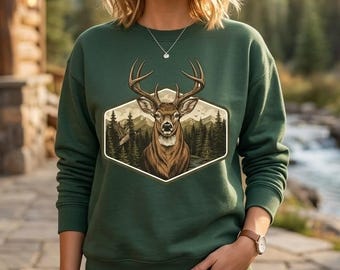 Hirsch PNG, Whitetail Buck Sublimationsdesign, Wildtier Clipart, Tiergrafik, Jagd PNG, digitaler Download