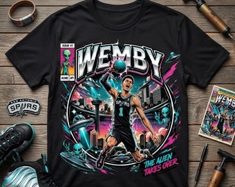 Wemby Alien Inspired PNG, Victor Wembanyama Shirt Design, Basketball Clipart, San Antonio , Sports Graphic