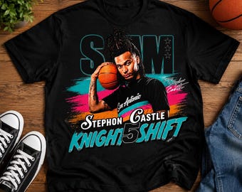 Stephon Castle Inspired PNG Basketball Shirt Design Sports Graphic Sublimation Clipart Halftone Knight Shift
