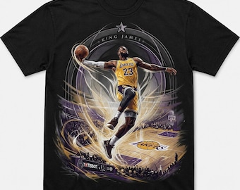 LeBron James Inspired PNG, Basketball Shirt Design, Sports Graphic, Halftone DTF, Sublimation Design