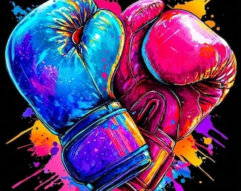 Boxhandschuhe Herz PNG, Boxhemd Clipart, Sublimationsdesign, Boxer Streetwear, Kampfsportgrafik