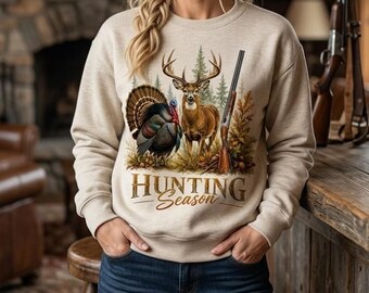 Jagdsaison PNG, Whitetail Buck Truthahn Sublimationsdesign (Instant Download)