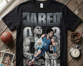 Jared McCain PNG, Vintage Basketball Grafik, Retro Sport Sublimation, Athlete Clipart, Sofort Download