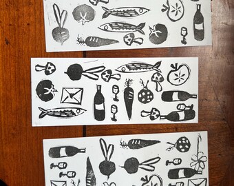 Linocut Bookmark