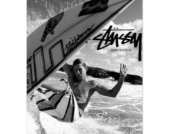 Stussy surfing Premium Matte Papier Poster A3 (29,7 x 42 cm)