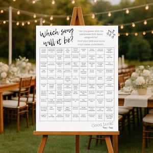 EDITABLE!! Wedding First Dance Song Sweepstakes