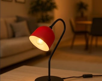 Lamp uit het midden van de eeuw, messing bureaulamp, verstelbaar leeslampje, warme gloed