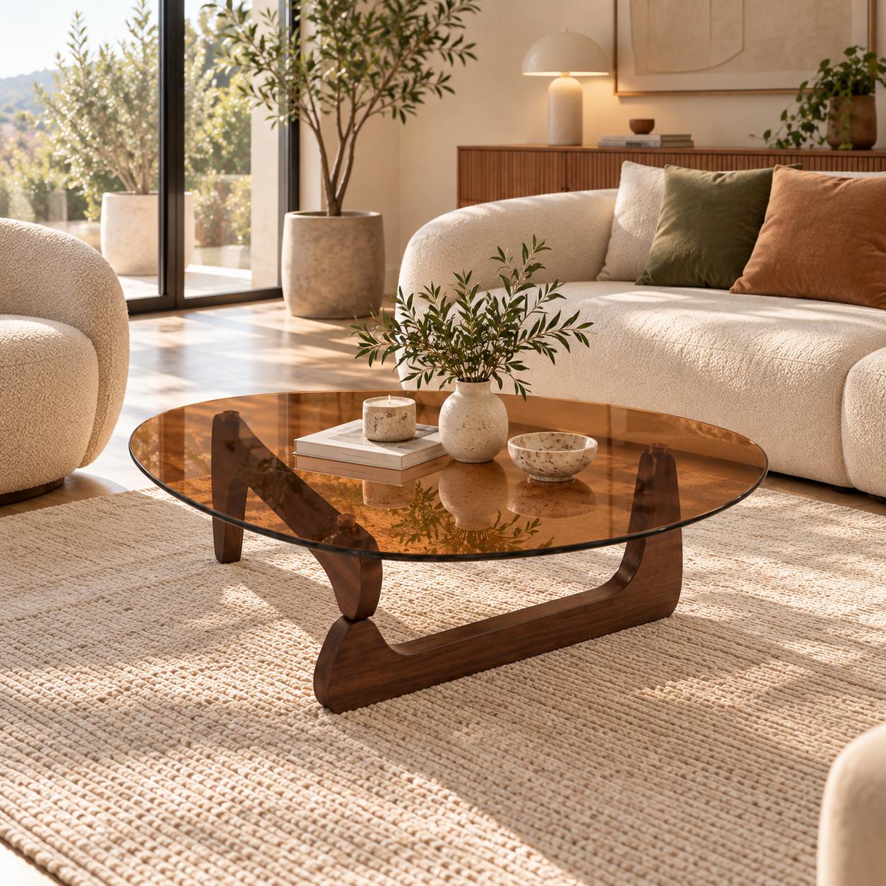 Couchtisch holz chrome
