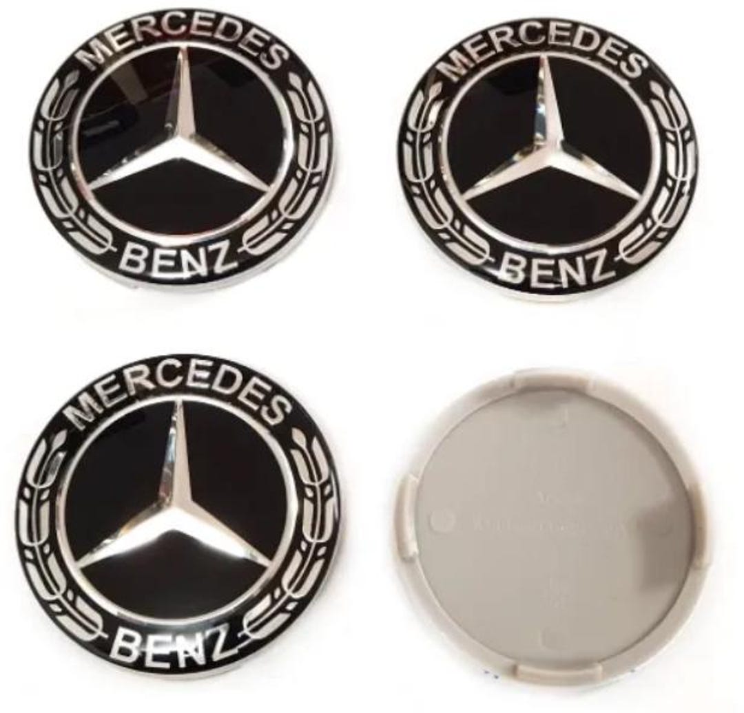 Mercedes Benz Alloy Wheel Center Caps, Hubcaps, Set of 4pcs, 64mm/61mm ...