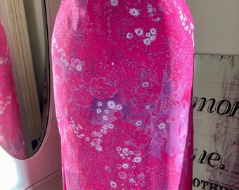 Vintage Retro 90s Pink Pencil Skirt. Small  8/10