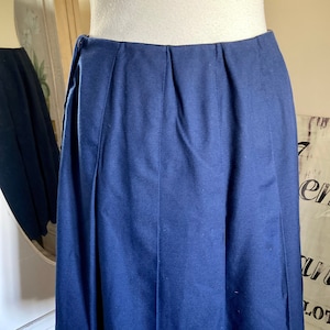 Vintage Retro 80s Navy Pleated Short Gymslip Style Skirt Size 12/14