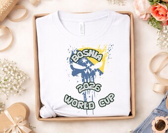 Bosnia 2026 World Cup Tee | Bosnia Flag Football Soccer Shirt
