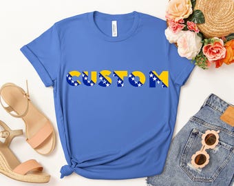 Bosnia 2026 Custom  Tee | Bosnia Flag Football Soccer Shirt