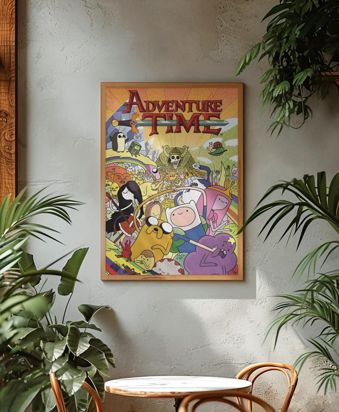 Adventure Time Cast Digital Poster | Finn Jake BMO Marceline Wall Decor ...