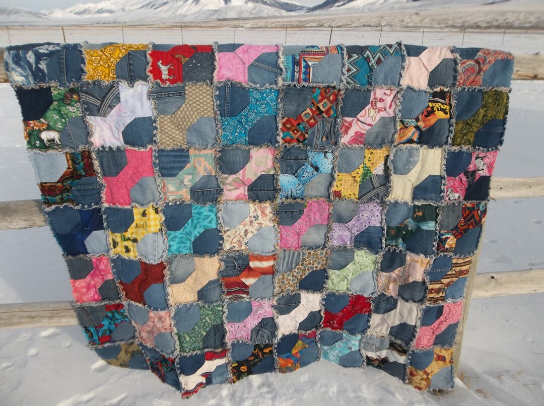 Cowgirl Bowtie Throw Size Rag Quilt - Etsy