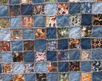 Denim Throw Quilt - Etsy