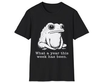 Vilket år den här veckan har varit T-shirt, rolig groda-t-shirt, vintage groda-gåva