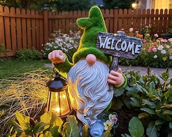 Lámparas enanas solares / esculturas de resina enanas para jardín