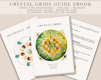 CRYSTAL GRIDS EBOOK templates - Unlock Wisdom, healing, spirituality and Prosperity with our crystal layouts, printable crystal grids, reiki