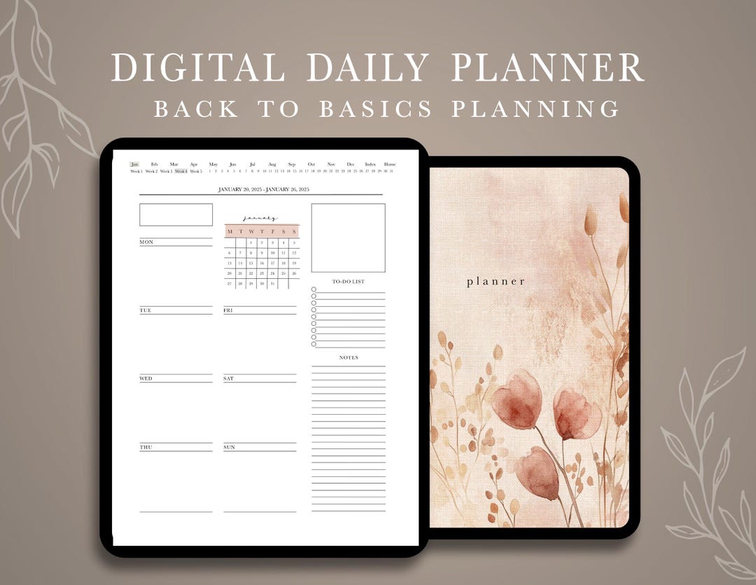 2025 Digital Planner, Minimalist Digital Planner, iPad Planner ...