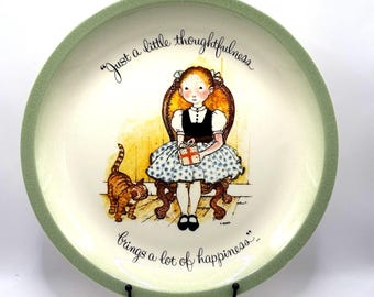 Holly Hobbie Collector Plate Vtg 1970s Just A Little Thoughtfulness