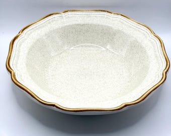 1 VTG Mikasa "Garden Club" EC400 9.5" Serving Bowl Speckled Brown 1970's Japan