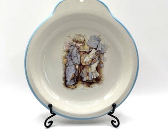 Holly Hobbie Blue Boy Girl Stoneware Plate Decorative Wall Hanging Vintage