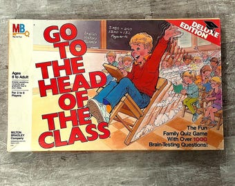 Vintage "Go to the Head of the Class" DELUXE Edition Board Game MB 1986