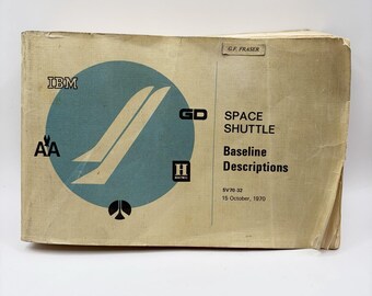 Rare 1970 IBM NASA Space Shuttle Baseline Document 470 Page Publication