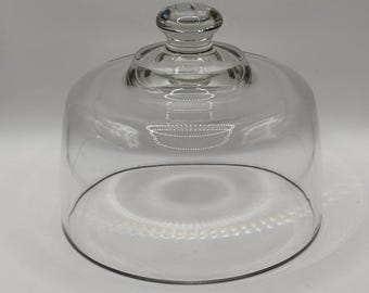 Doorzichtige glazen stolp cloche diameter kaasdeegdeksel met knop