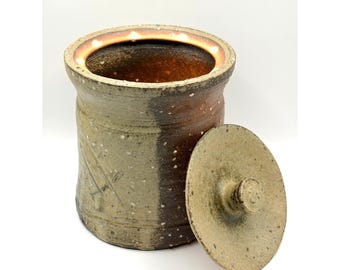 Hikoshiro Nishio Shigaraki ware Japanese Tea Ceremony Water container Pot VTG