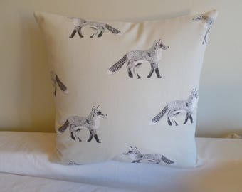 Clearance 16" Handmade contemporary modern cream fox cushion cover pillow, pillow case, scatter cushion.