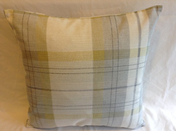 grey checked cushion covers