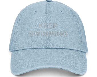 Keep Swimming Embroidered Denim Cap | BTS Arirang Tour Merch