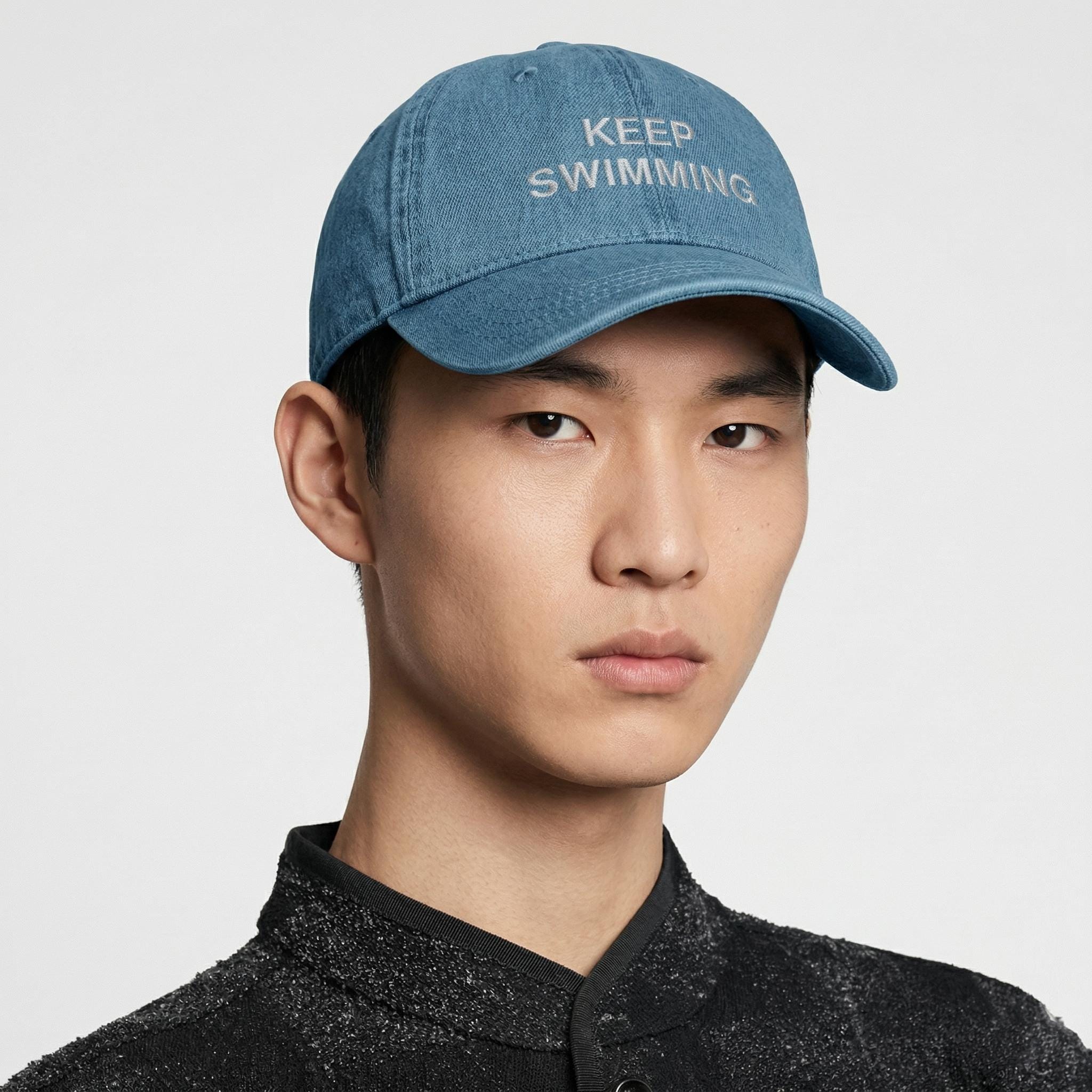 Keep Swimming Embroidered Denim Cap | BTS Arirang Tour Merch